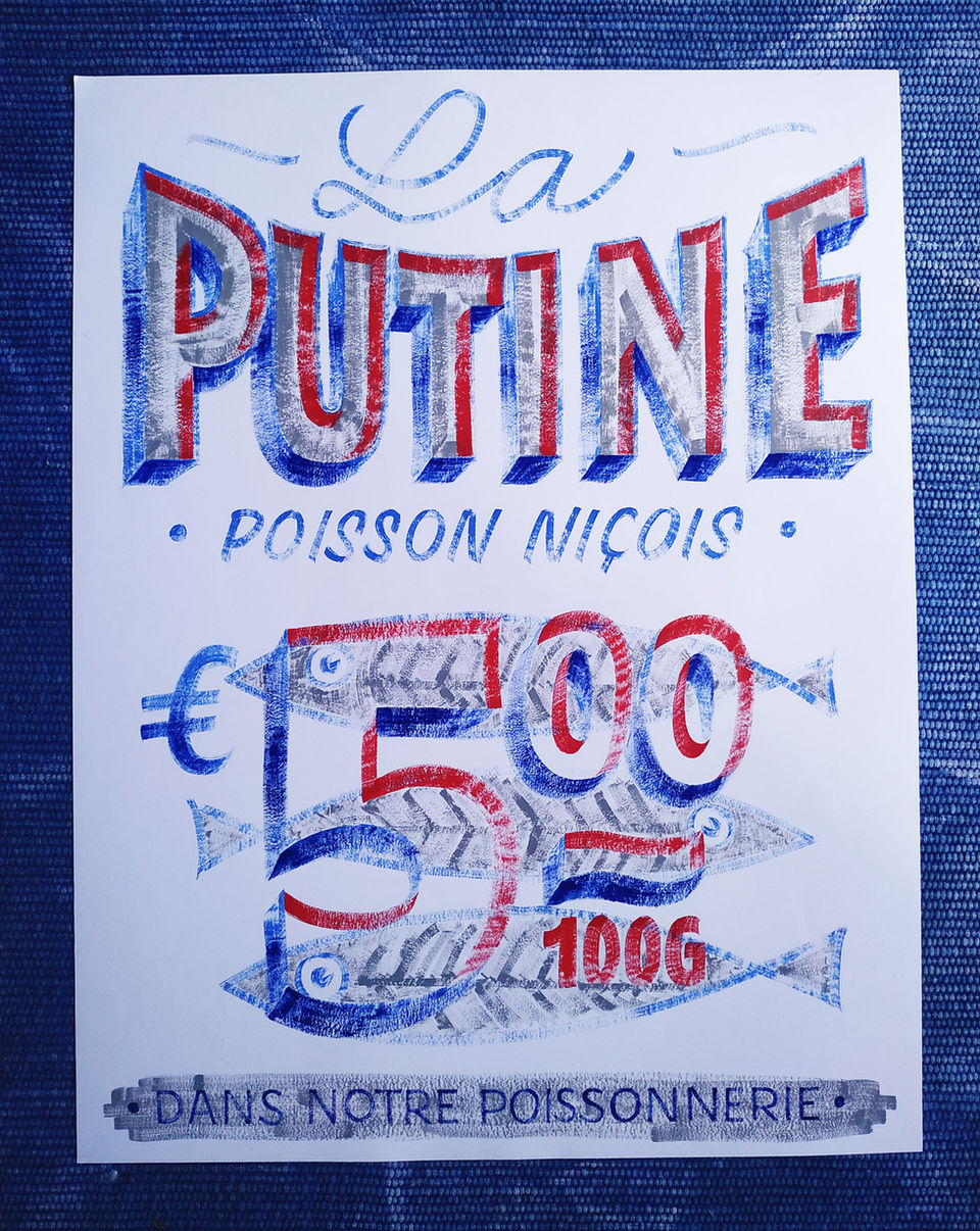 enseignes nice, hand painted poster, posters