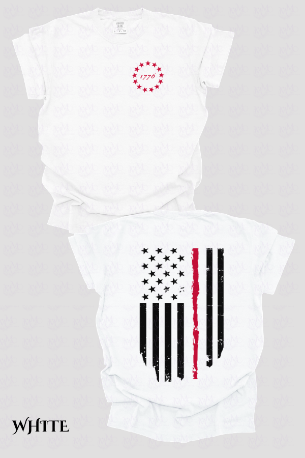 Thumbnail: Thin Red Line American Flag  Garment-Dyed Comfort Colors