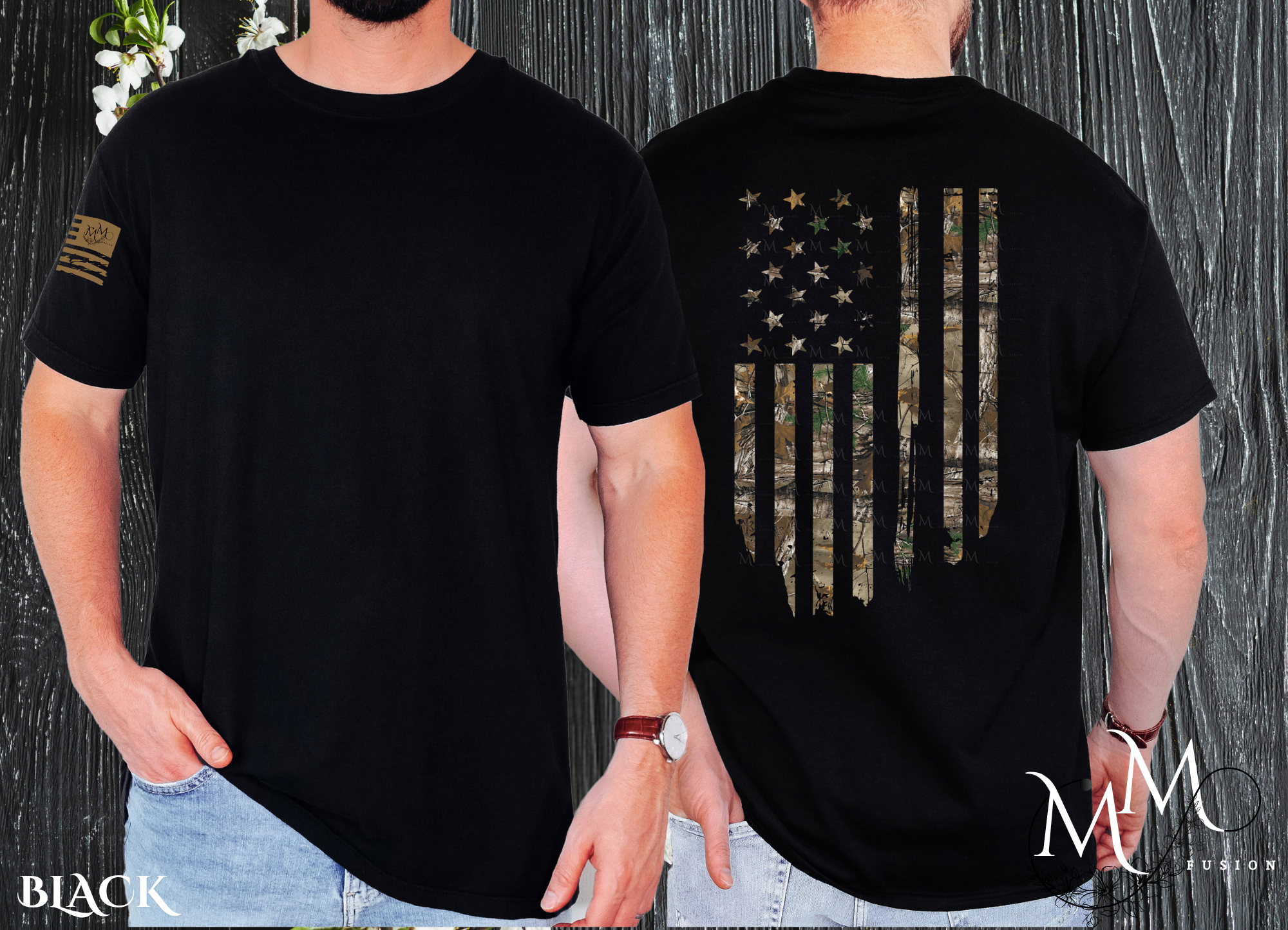 REALTREE CAMO - AMERICAN FLAG | UNISEX T-SHIRT