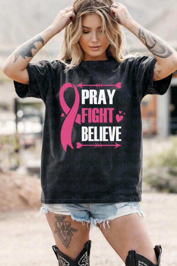Thumbnail: Pray Fight Believe Cancer Breast Cancer Awareness