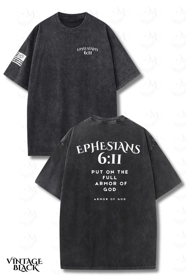 Thumbnail: Ephesians 6:11 | Armor of God – Vintage Wash Tee