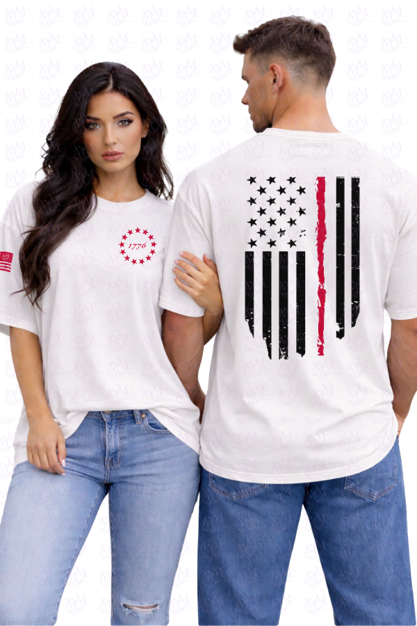 Thin Red Line American Flag  Garment-Dyed Comfort Colors