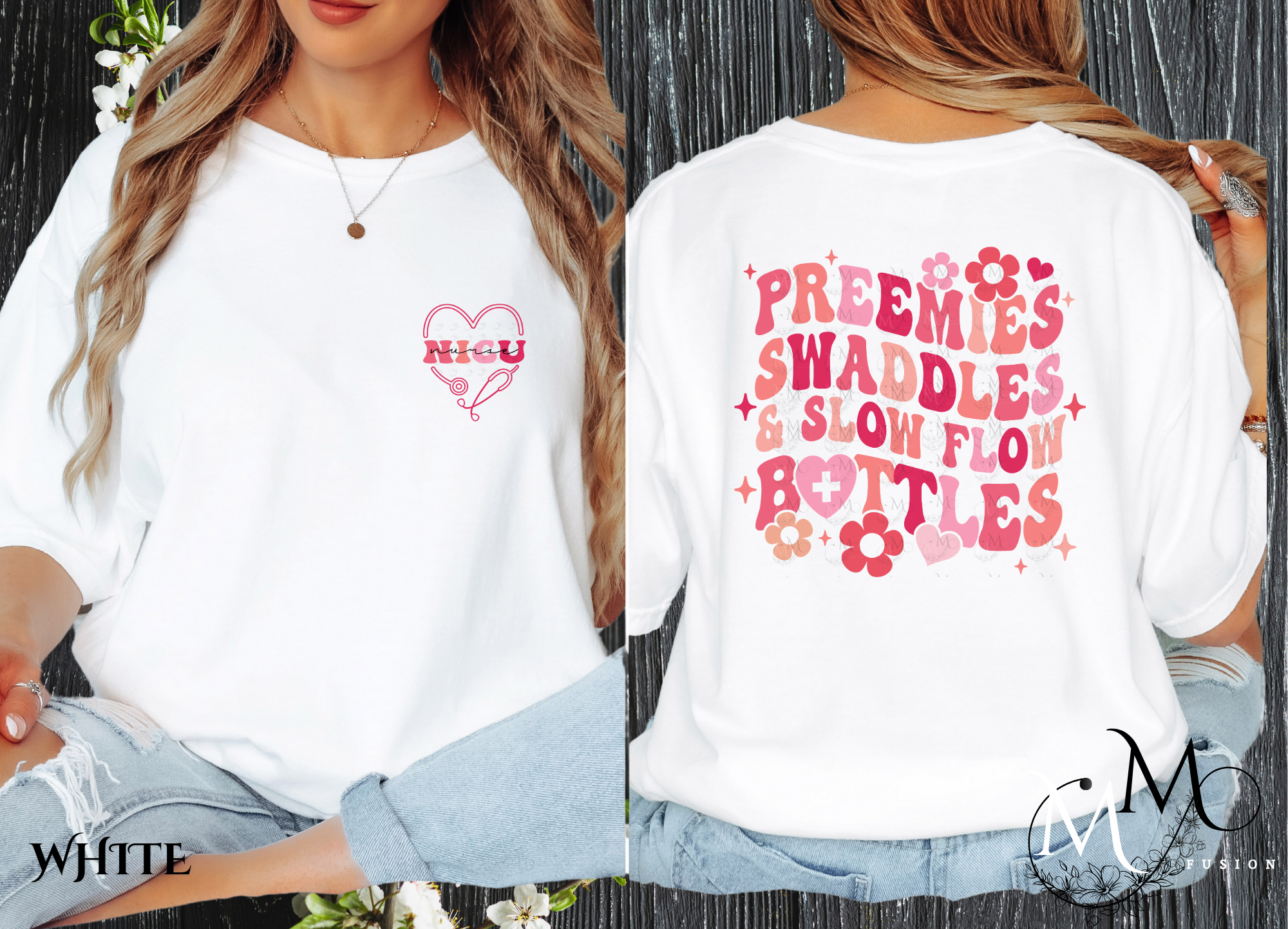 PREEMIES SWADDLE & SLOW FLOW BOTTLES | NICU NURSE | UNISEX T-SHIRT