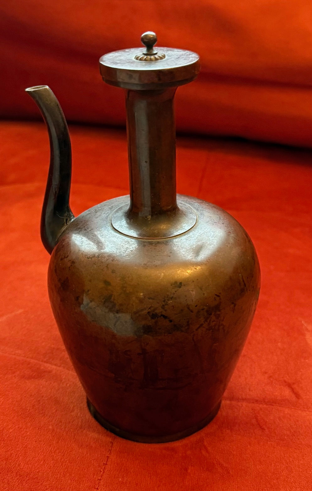 antique bronze pitcher