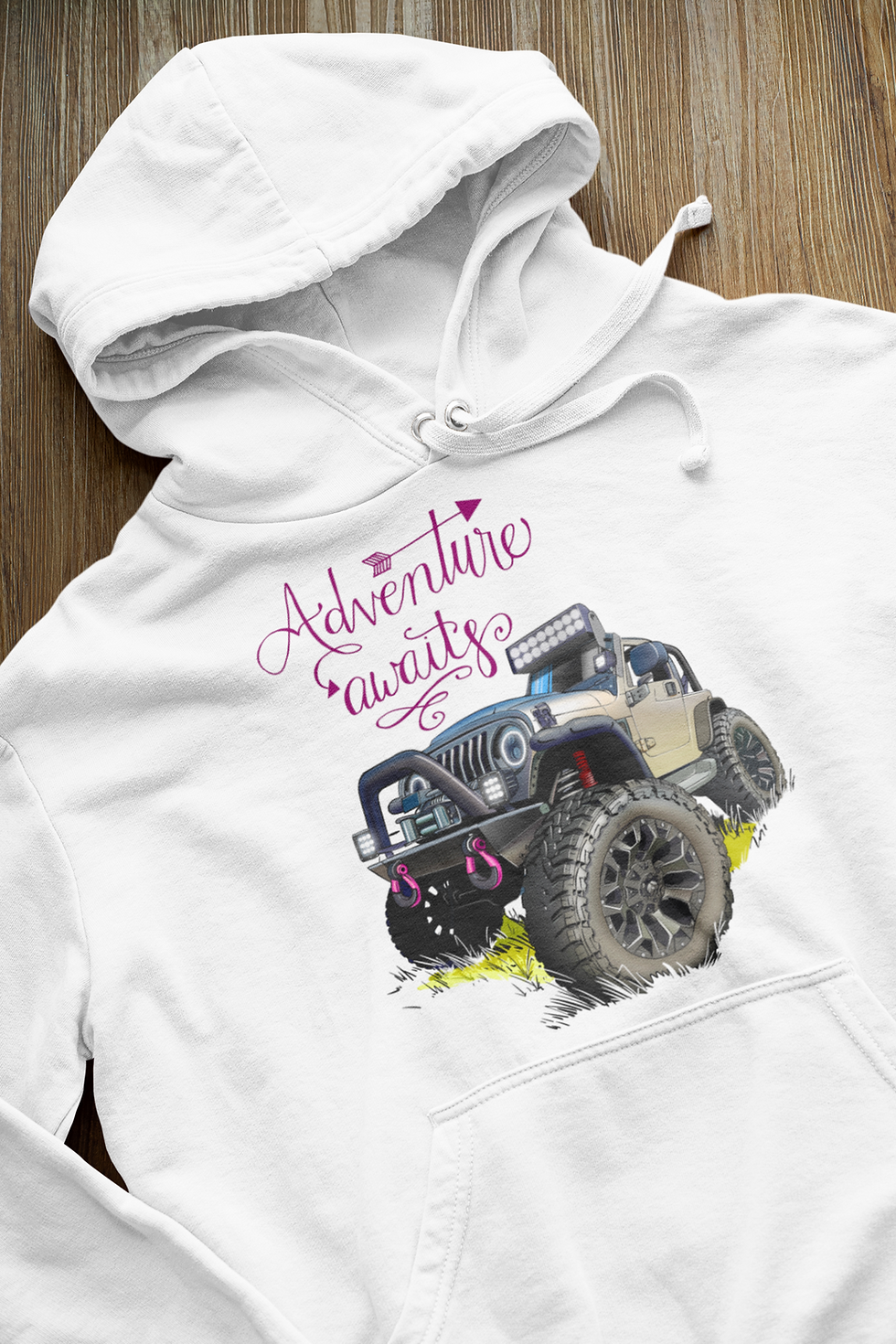 Thumbnail: Girly Jeep 4x4 Adventure Awaits Hoodie