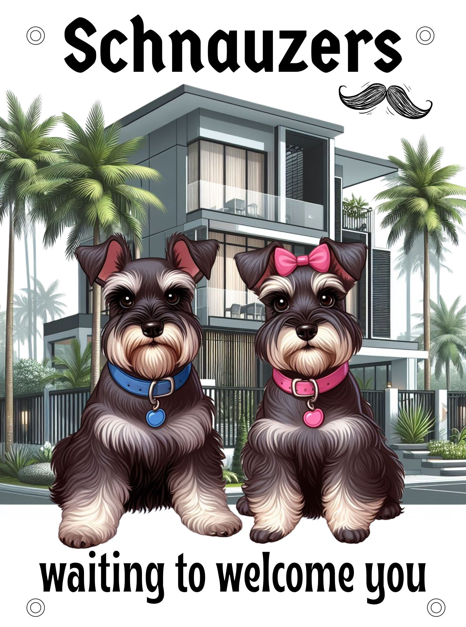Schnauzers on guard