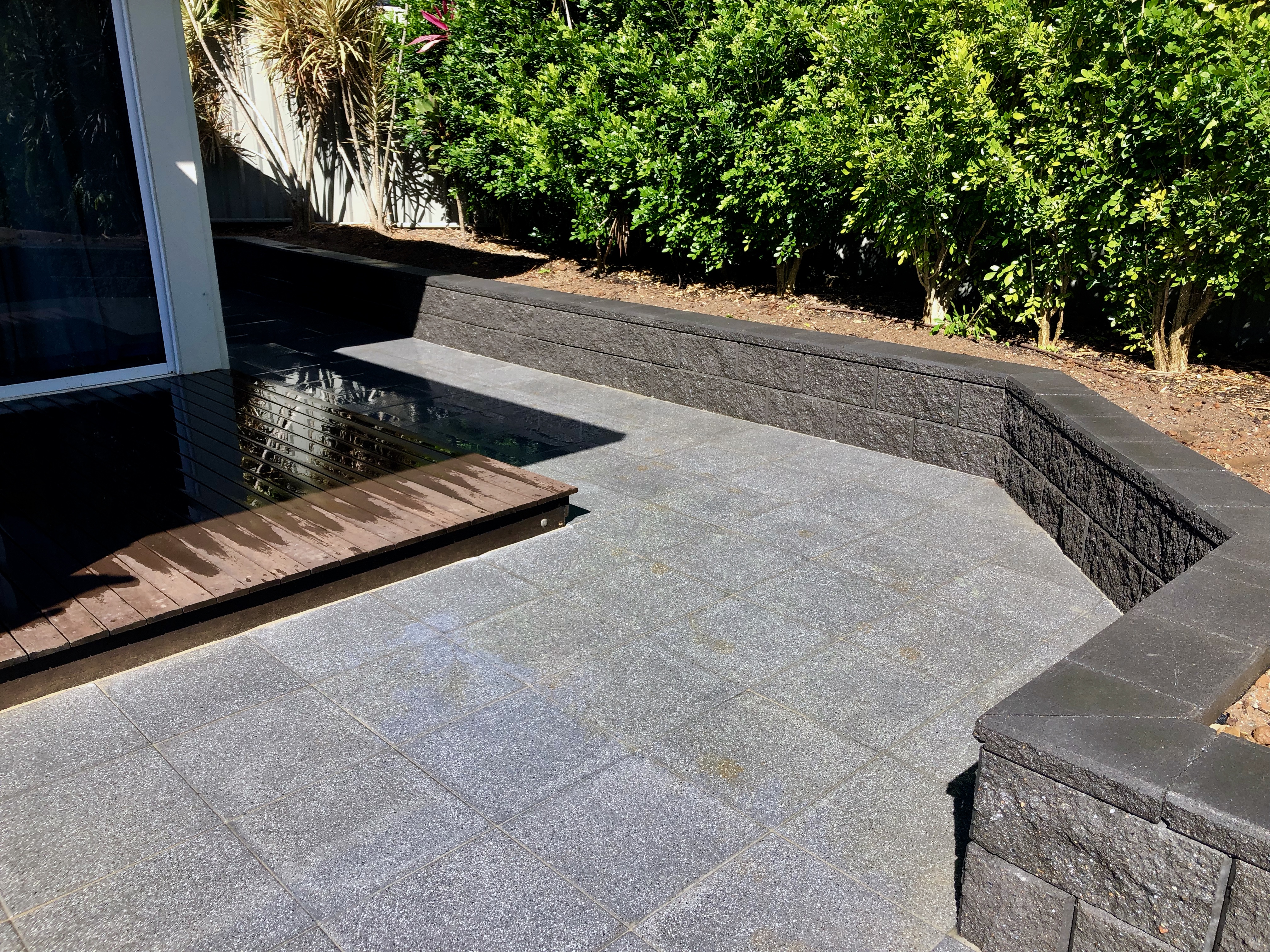 Retaining wall and Zurich pavers