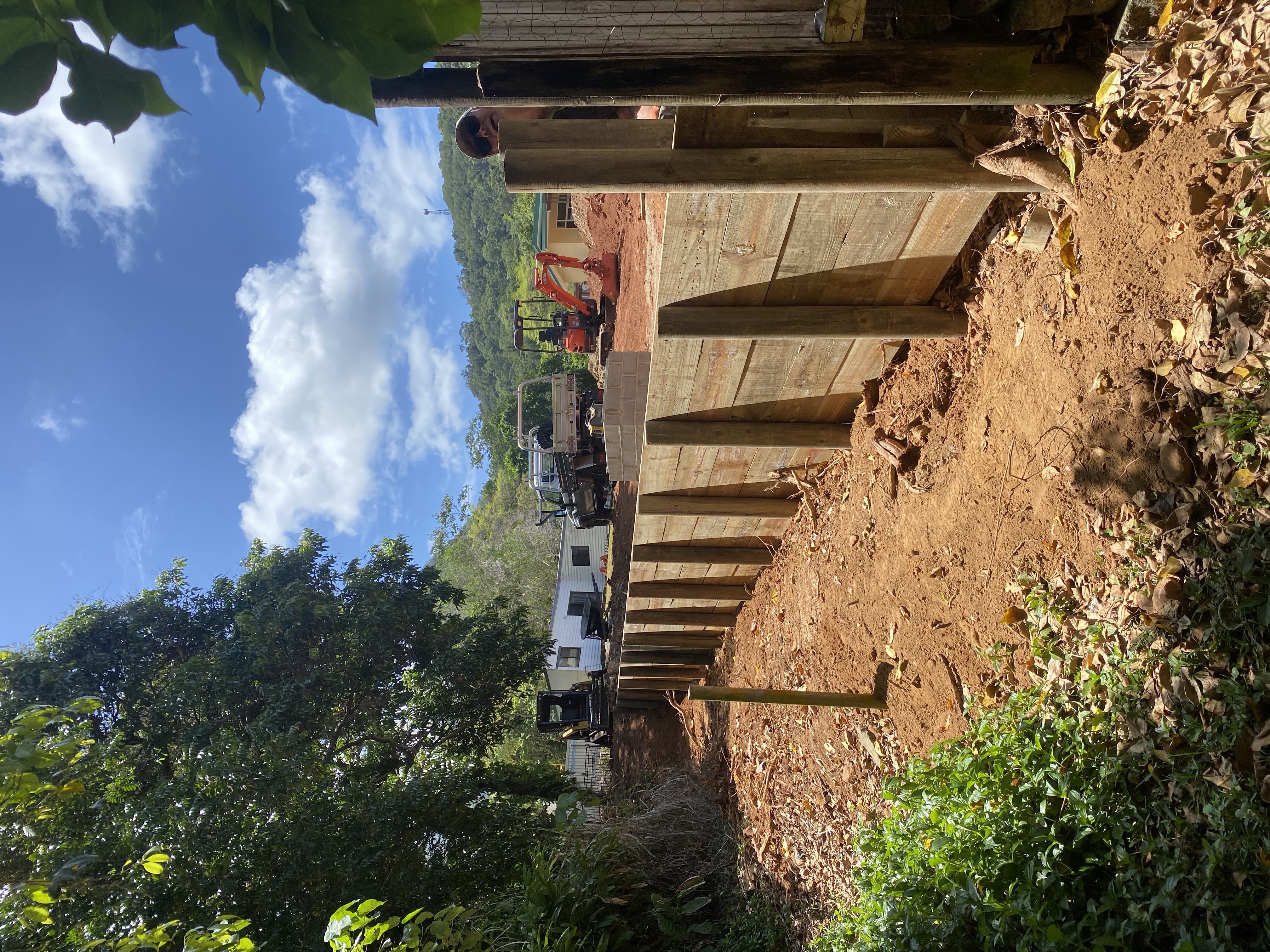 sleeper retaining wall