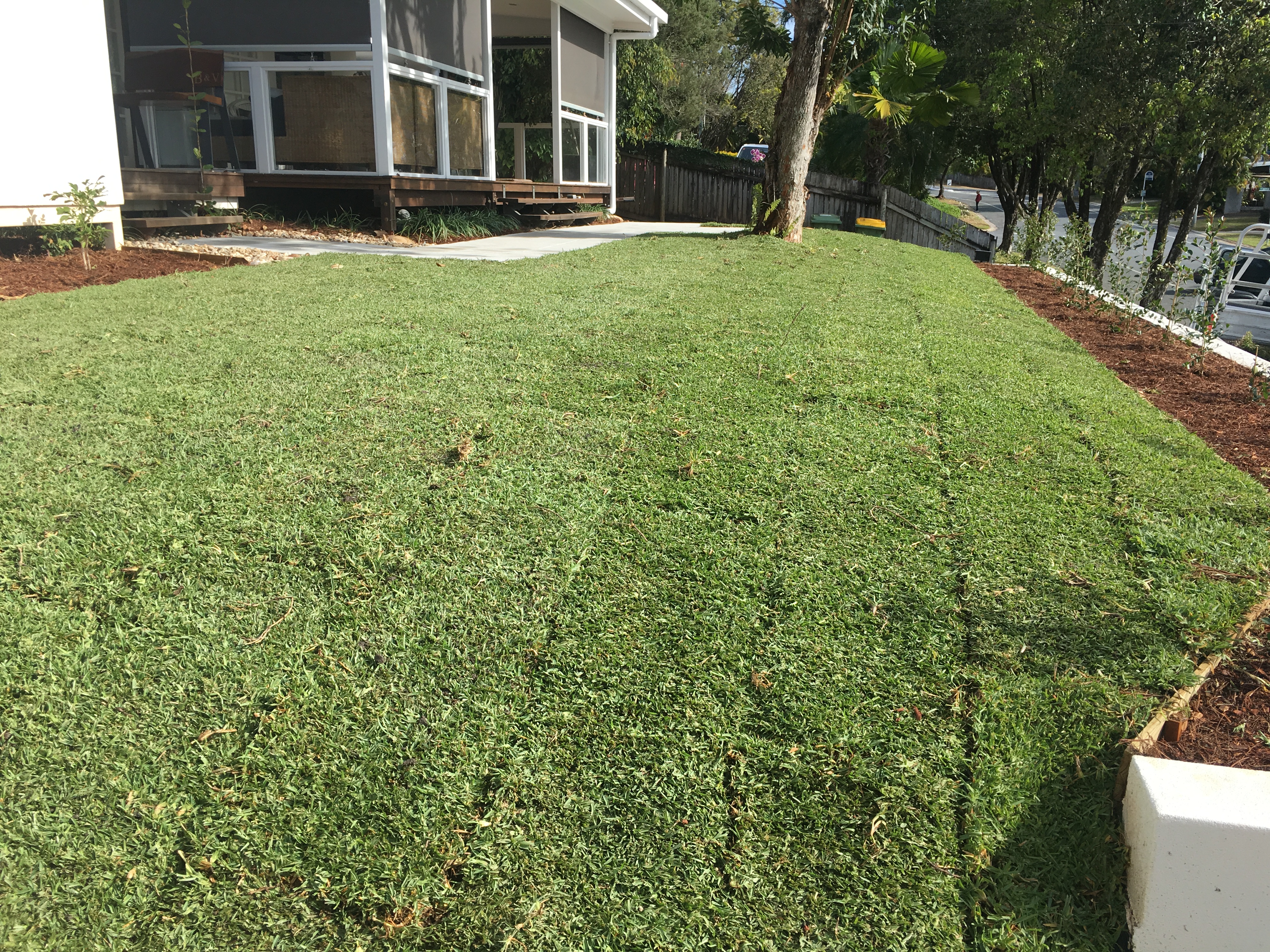 turf, excavation, garden beds