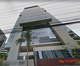 Fachada do Berrini 1511, sala comercial e escritório corporativo no Brooklin.