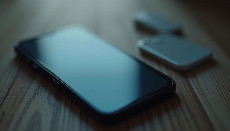 Close-up view of a smartphone with notification settings turned off