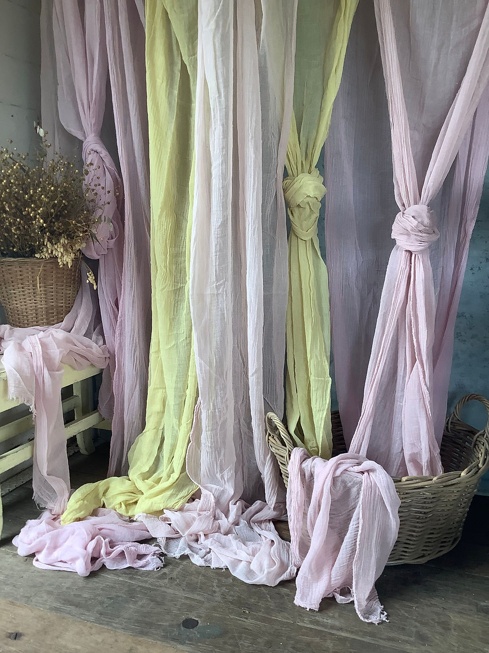 Thumbnail: Dusky Pink  Cotton Muslin Styling Fabric