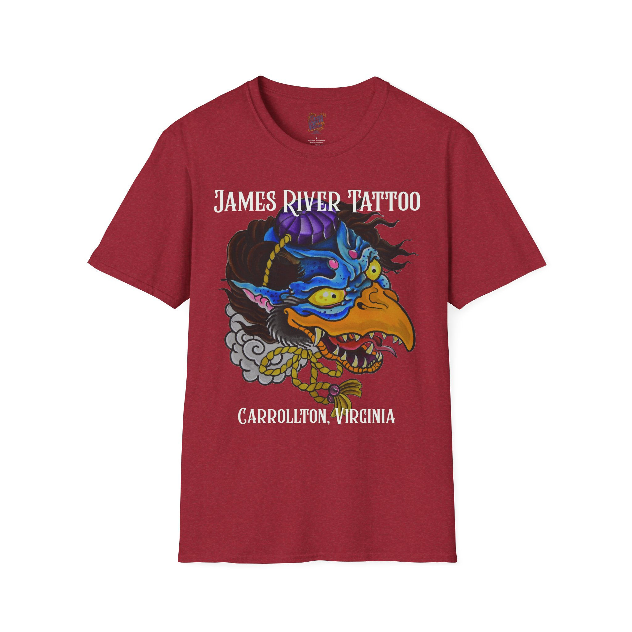 Japanese Tengu Demon Crow Tattoo Art Unisex T-Shirt
