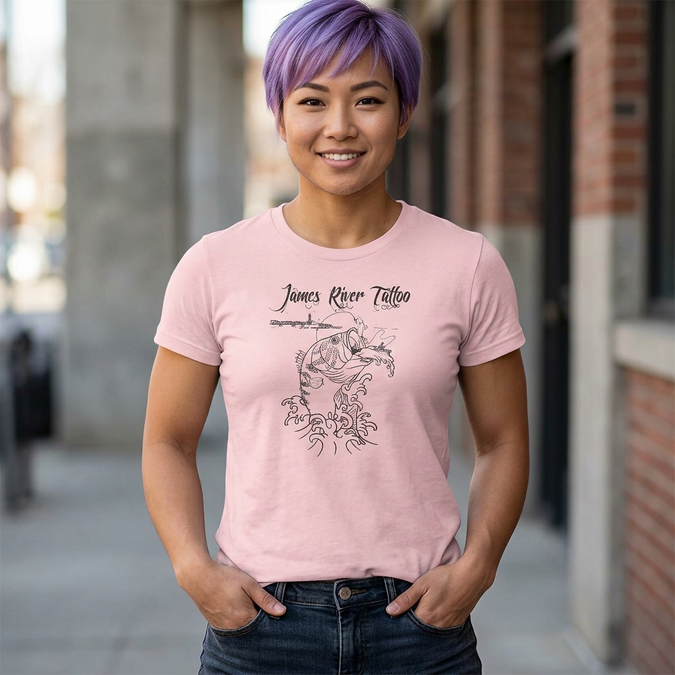 Thumbnail: Fishing Women's Tee | Matt Williams Art - James River Tattoo