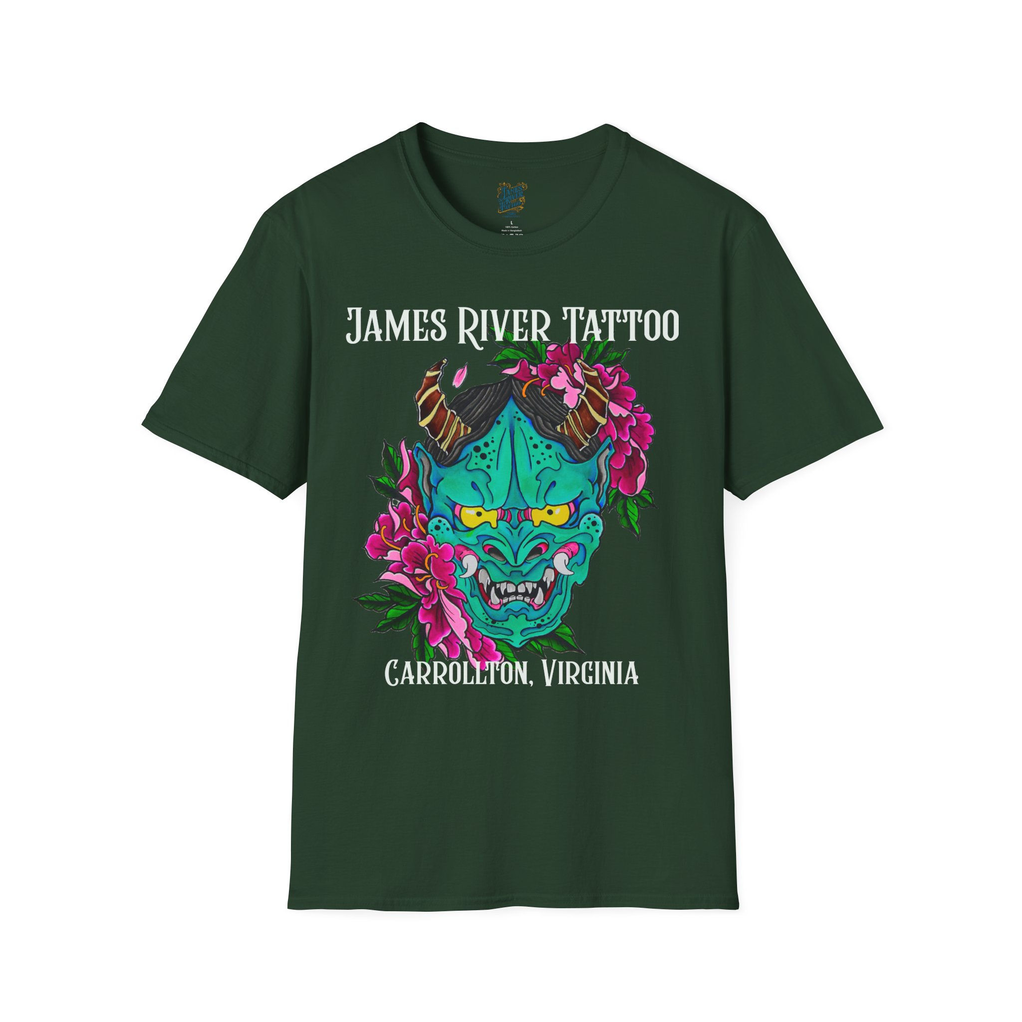 Japanese Oni Demon Mask Tattoo Art Unisex T-Shirt