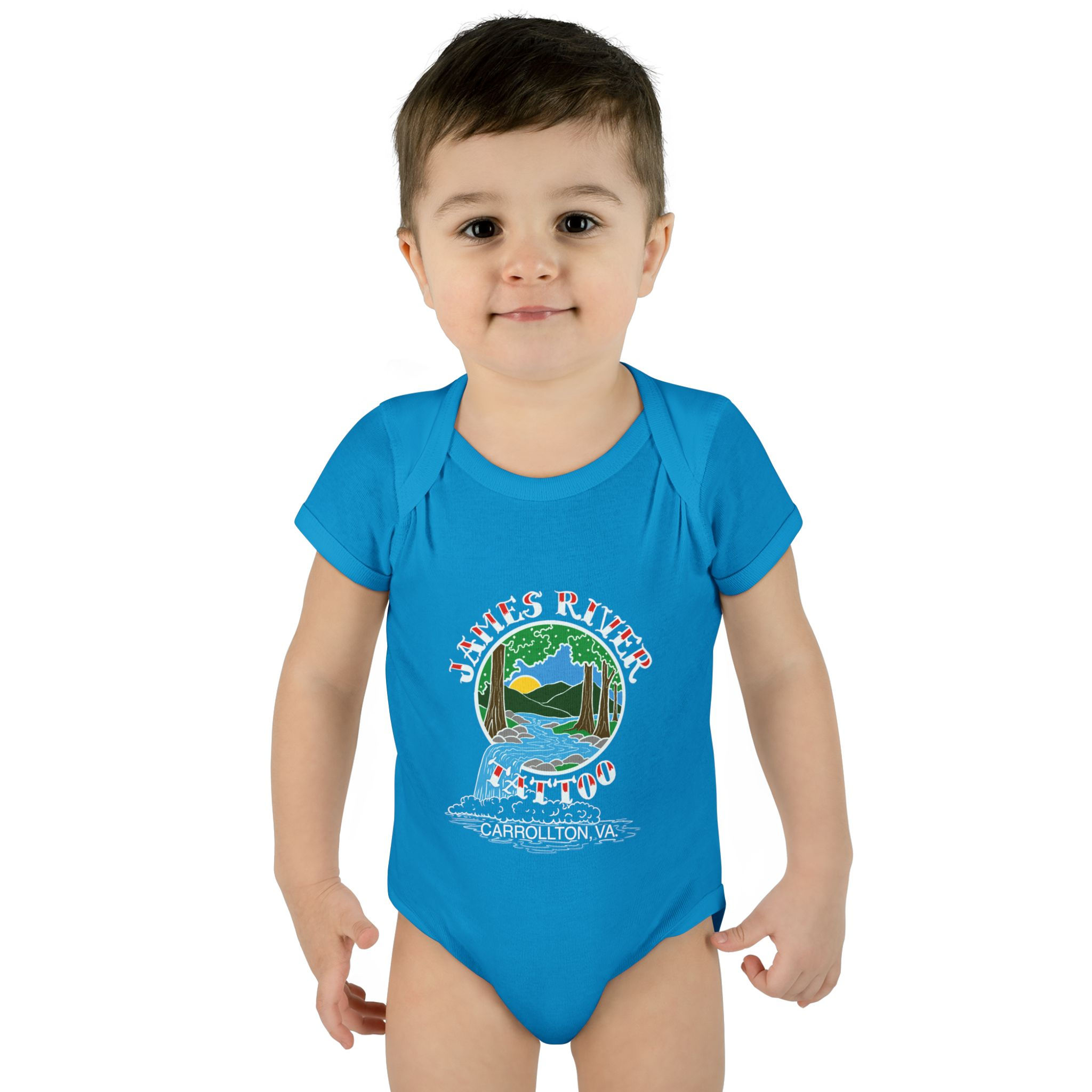 Waterfall Baby Onesie | Matt Williams Art - James River Tattoo