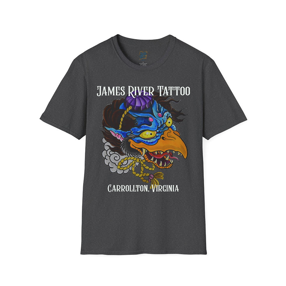 Thumbnail: Japanese Tengu Demon Crow Tattoo Art Unisex T-Shirt