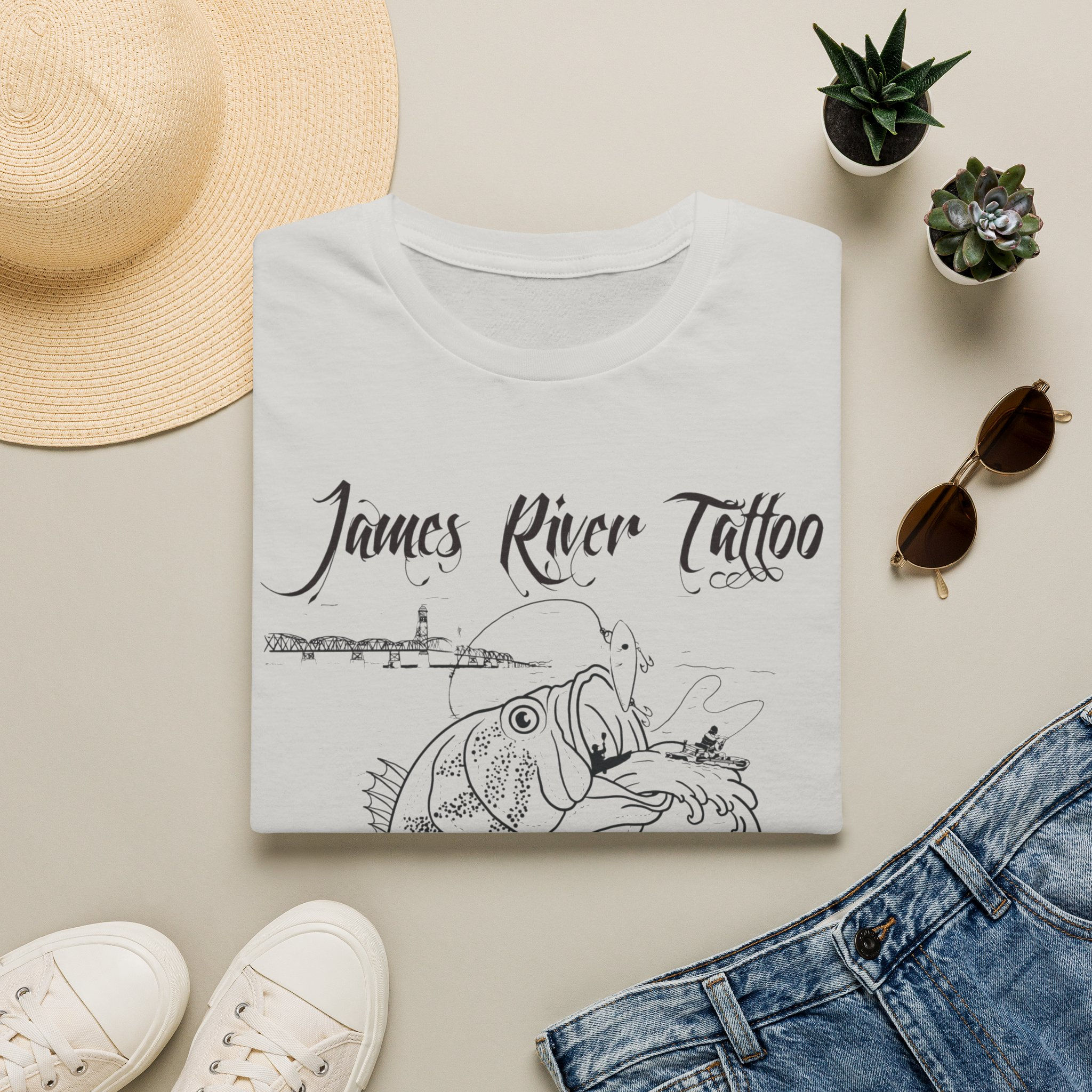 Fishing T-Shirt | Matt Williams Art - James River Tattoo