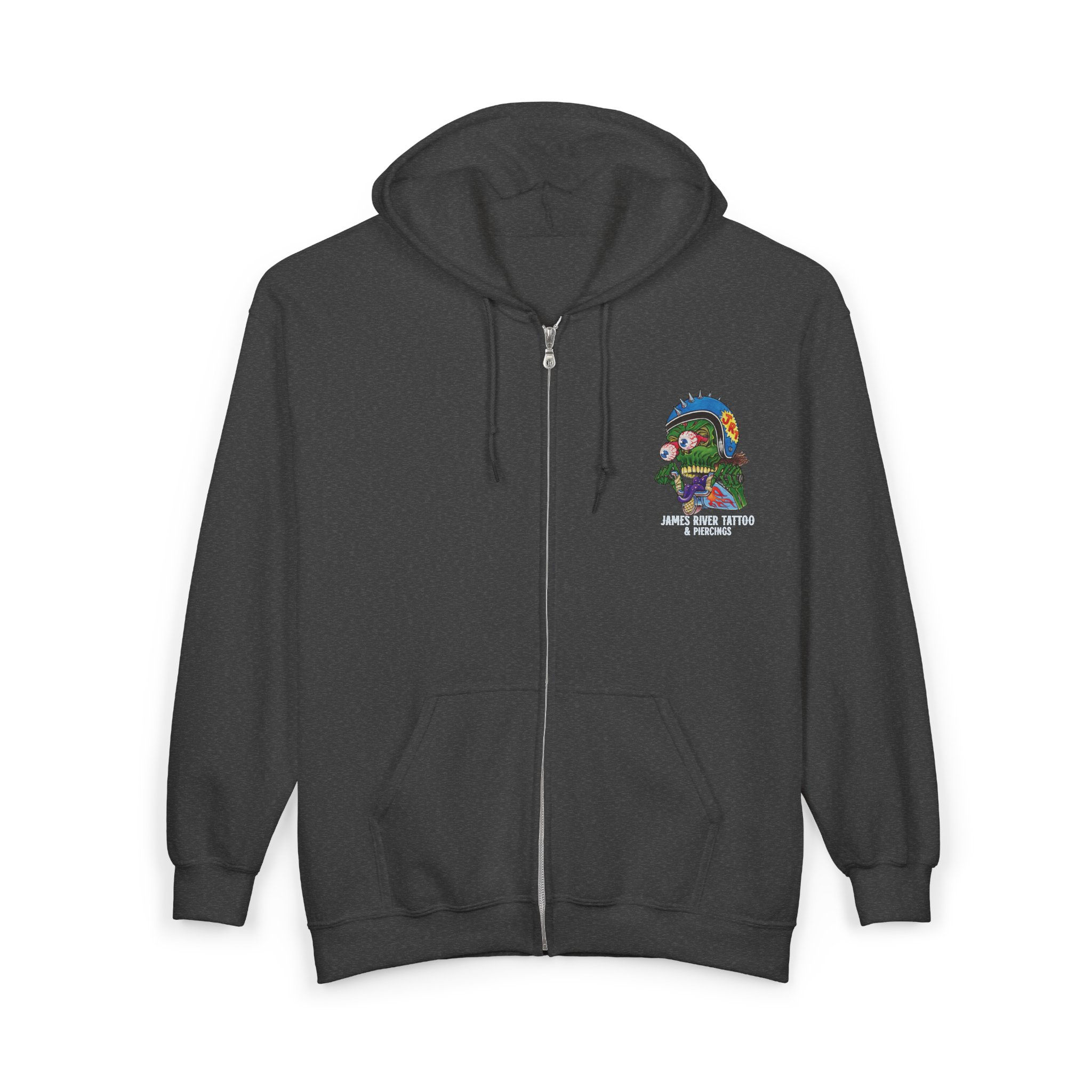 Motorcycle Monster James River Tattoo Unisex Zip Hoodie