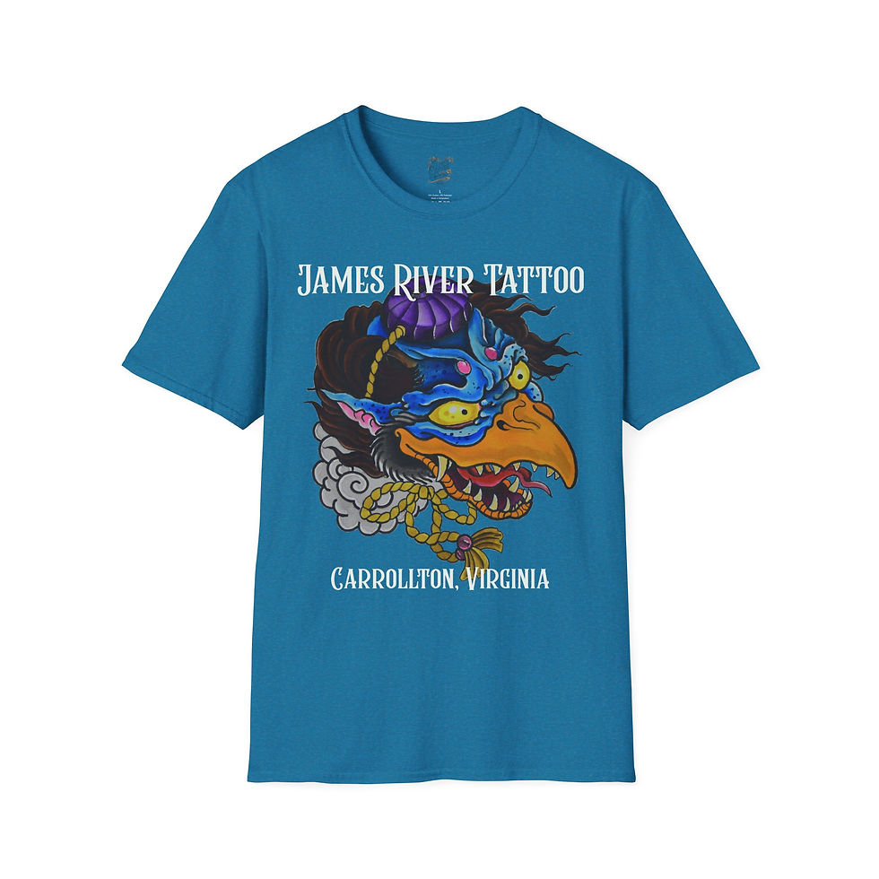 Thumbnail: Japanese Tengu Demon Crow Tattoo Art Unisex T-Shirt