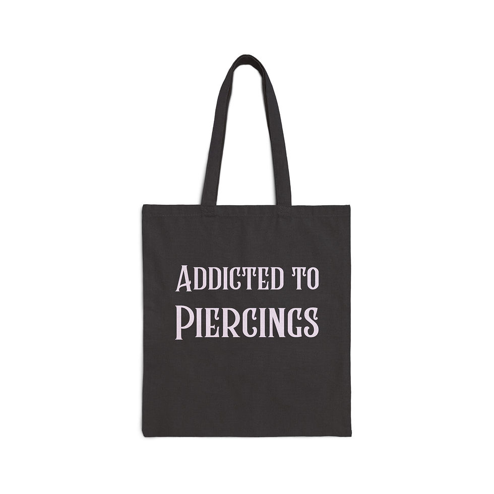 Thumbnail: Colorful Anime Girl Addicted to Piercings Canvas Tote Bag