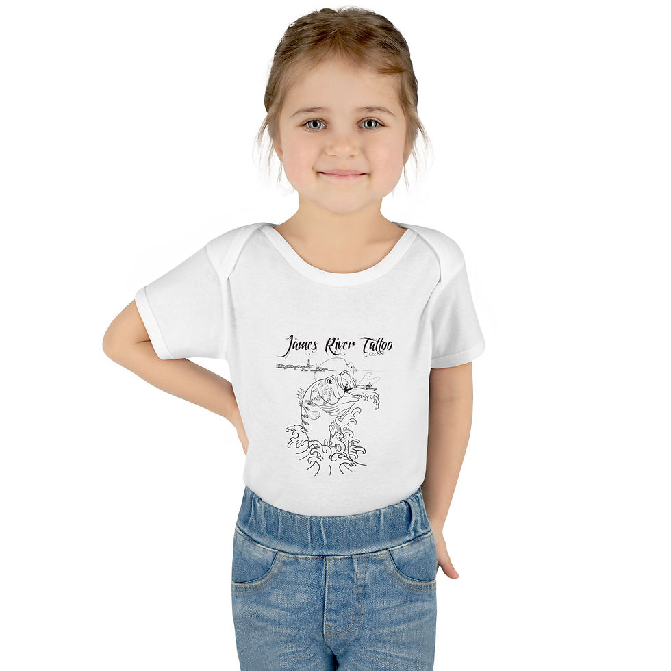 Thumbnail: Fishing Baby Onesie | Matt Williams Art - James River Tattoo