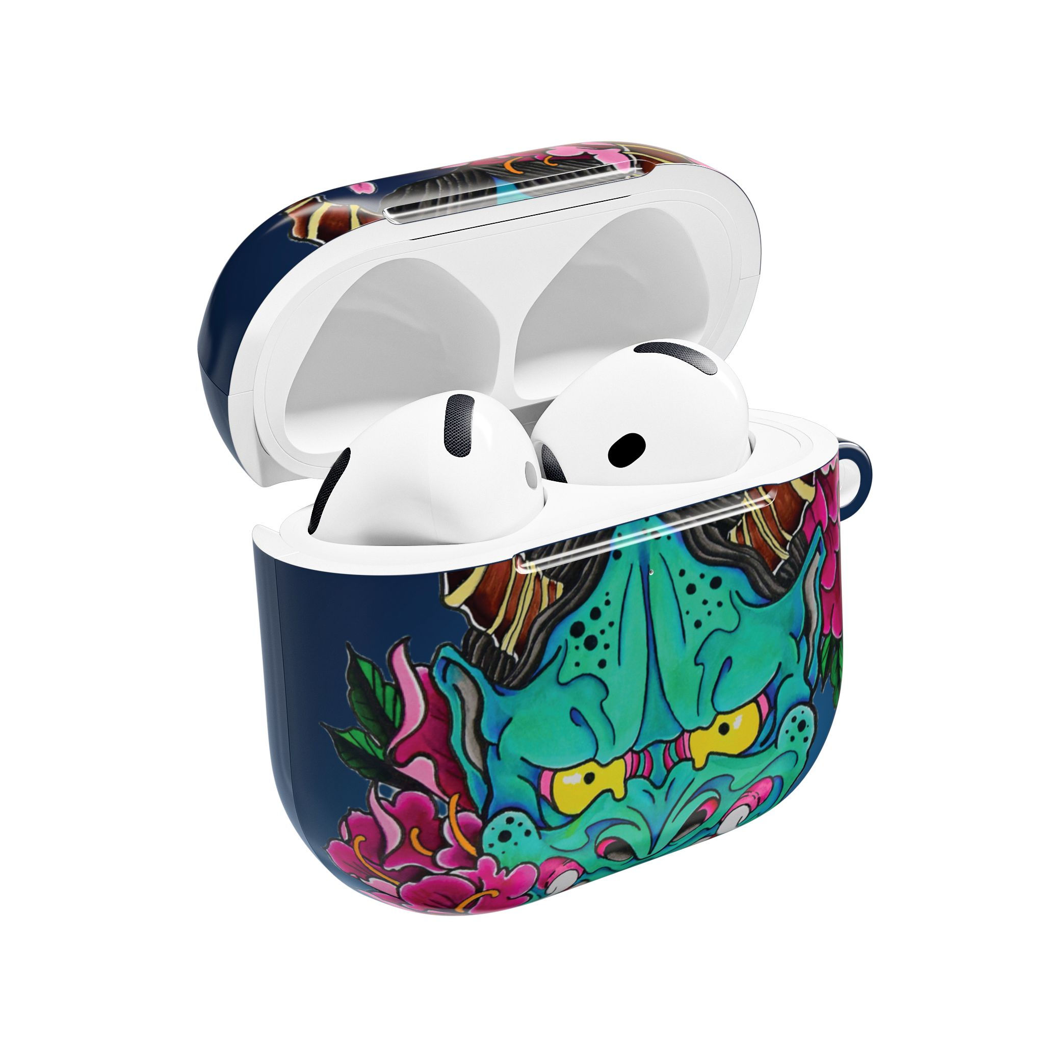 Japanese Oni Monster Hand-Drawn Tattoo Art AirPod Case