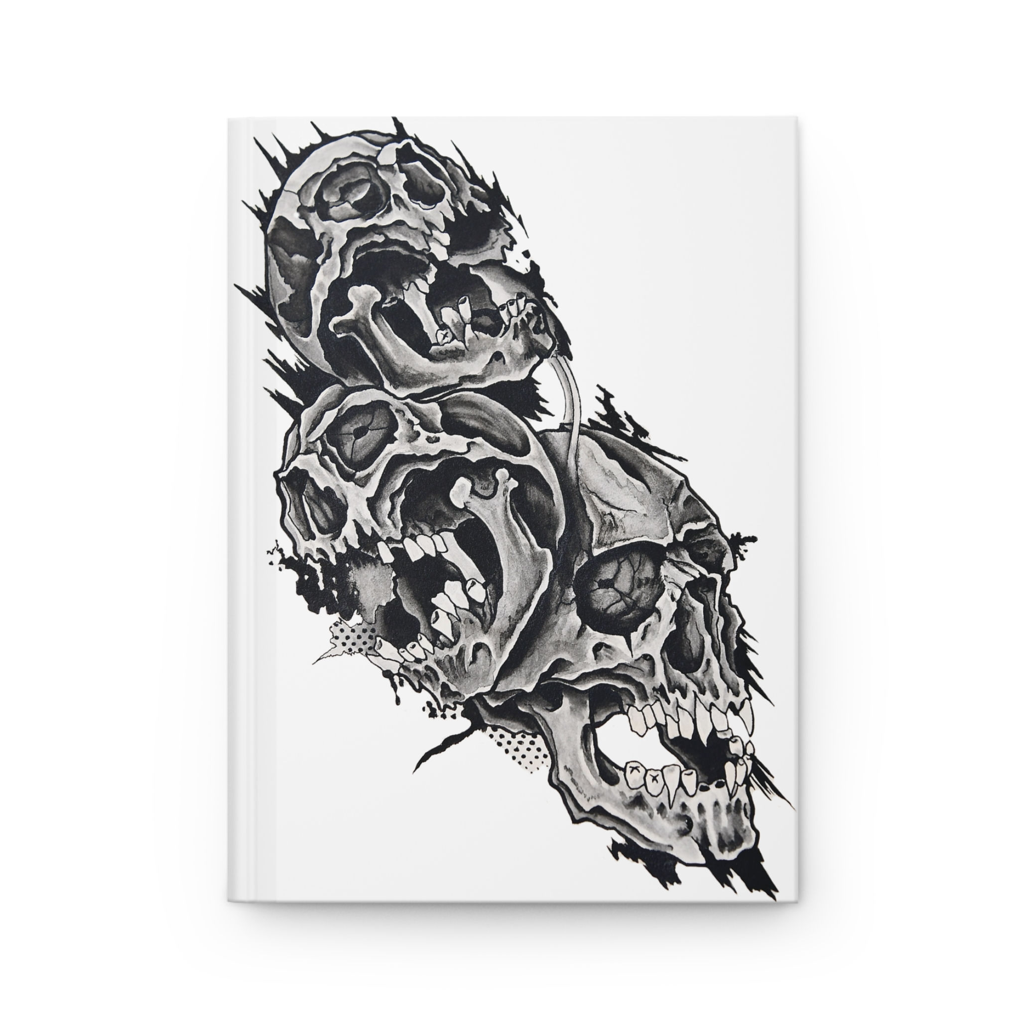 Stacked Skulls Tattoo Art Hardcover Journal