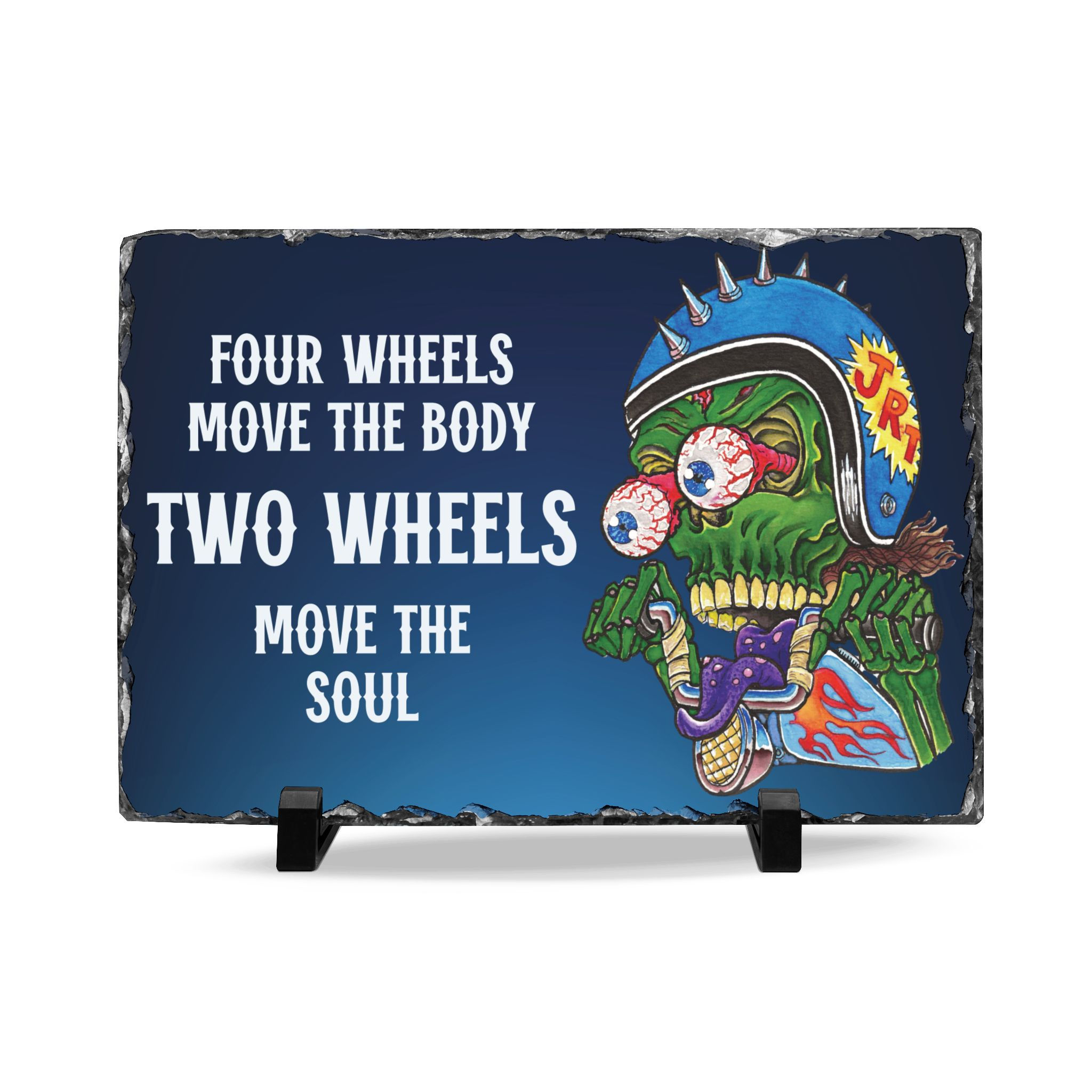 Biker Quote Motorcycle Monster Tattoo Art Desk Plaque