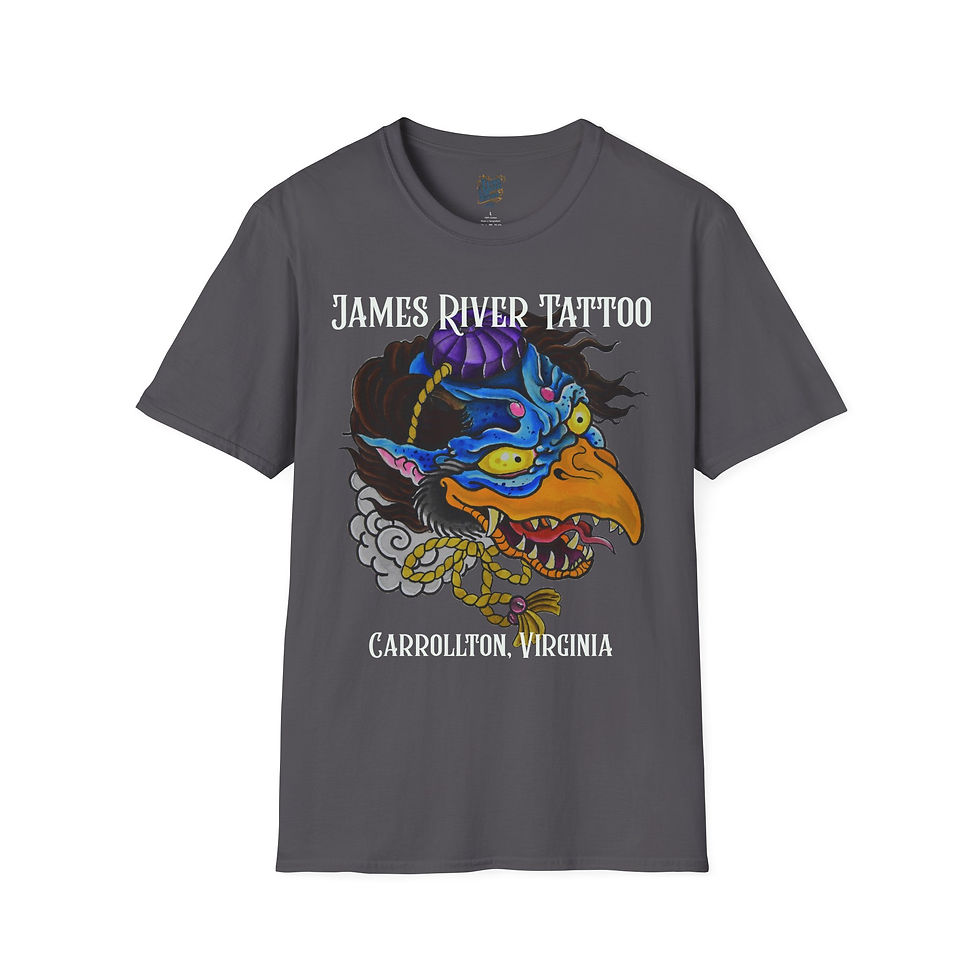 Thumbnail: Japanese Tengu Demon Crow Tattoo Art Unisex T-Shirt