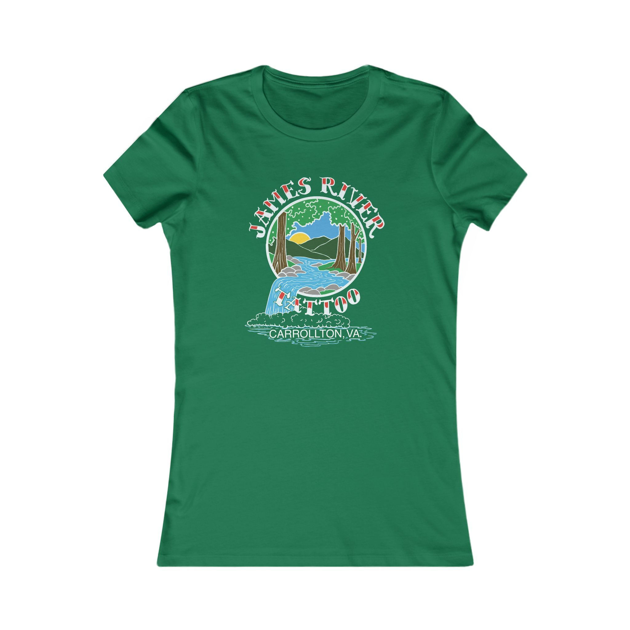 James River Tattoo Waterfall Logo Slim Fit Unisex Shirt