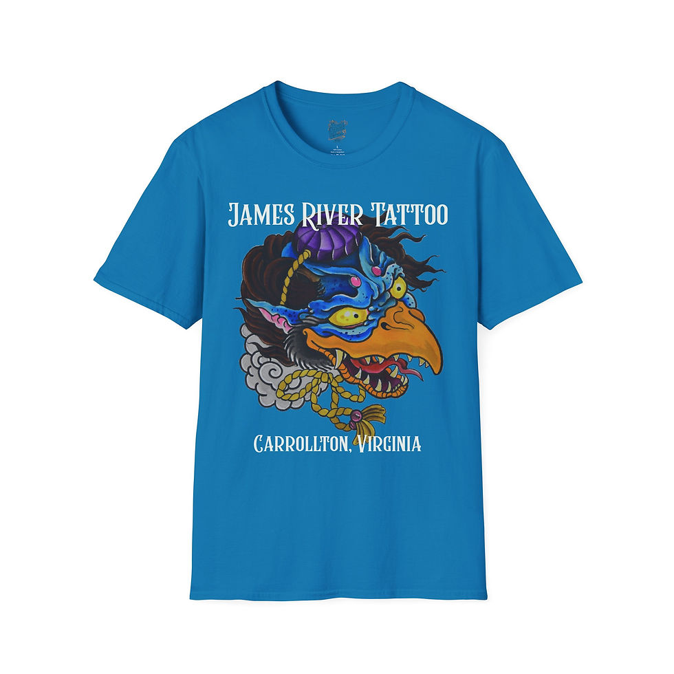 Thumbnail: Japanese Tengu Demon Crow Tattoo Art Unisex T-Shirt