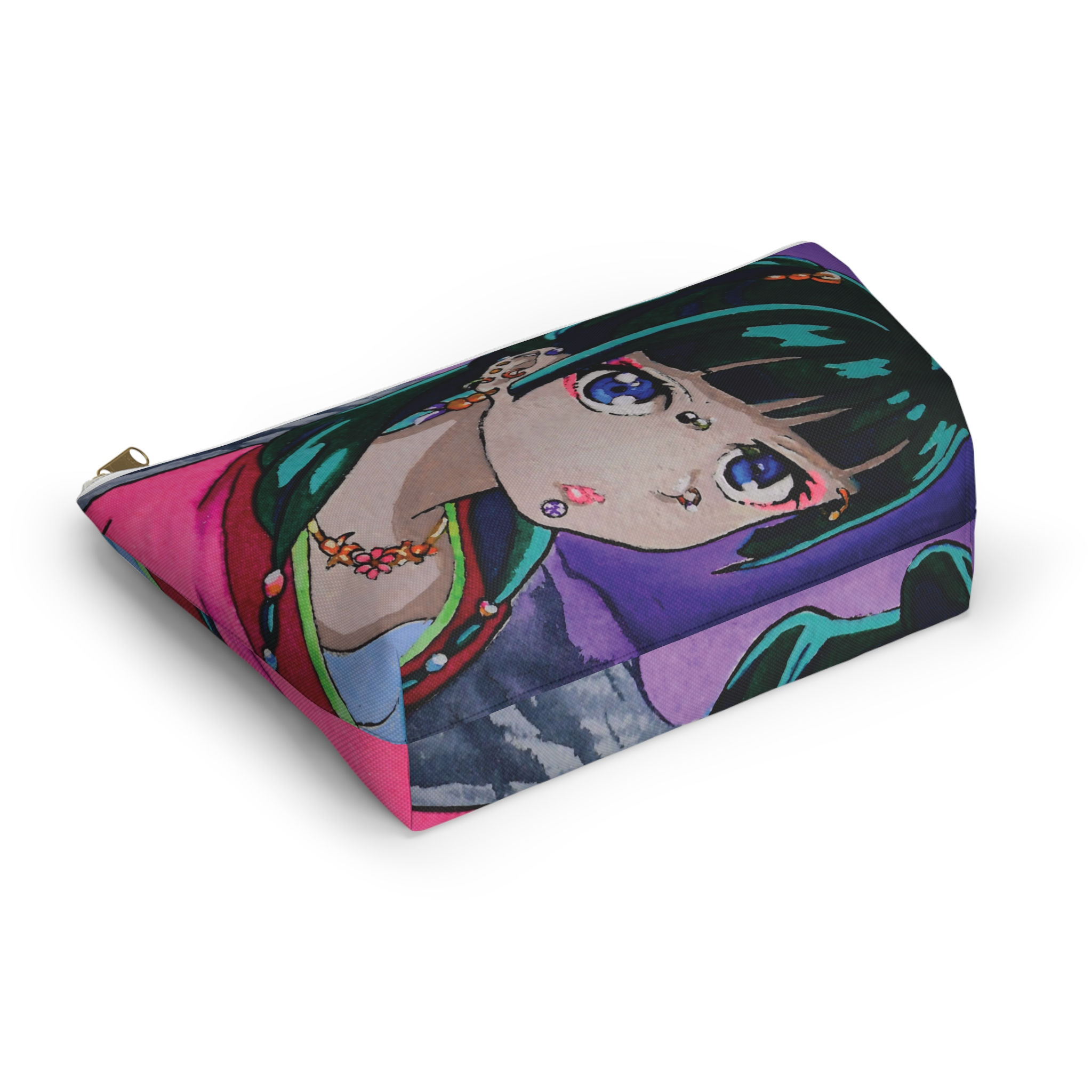 Pierced Anime Girl Tattoo Art Accessory Pouch