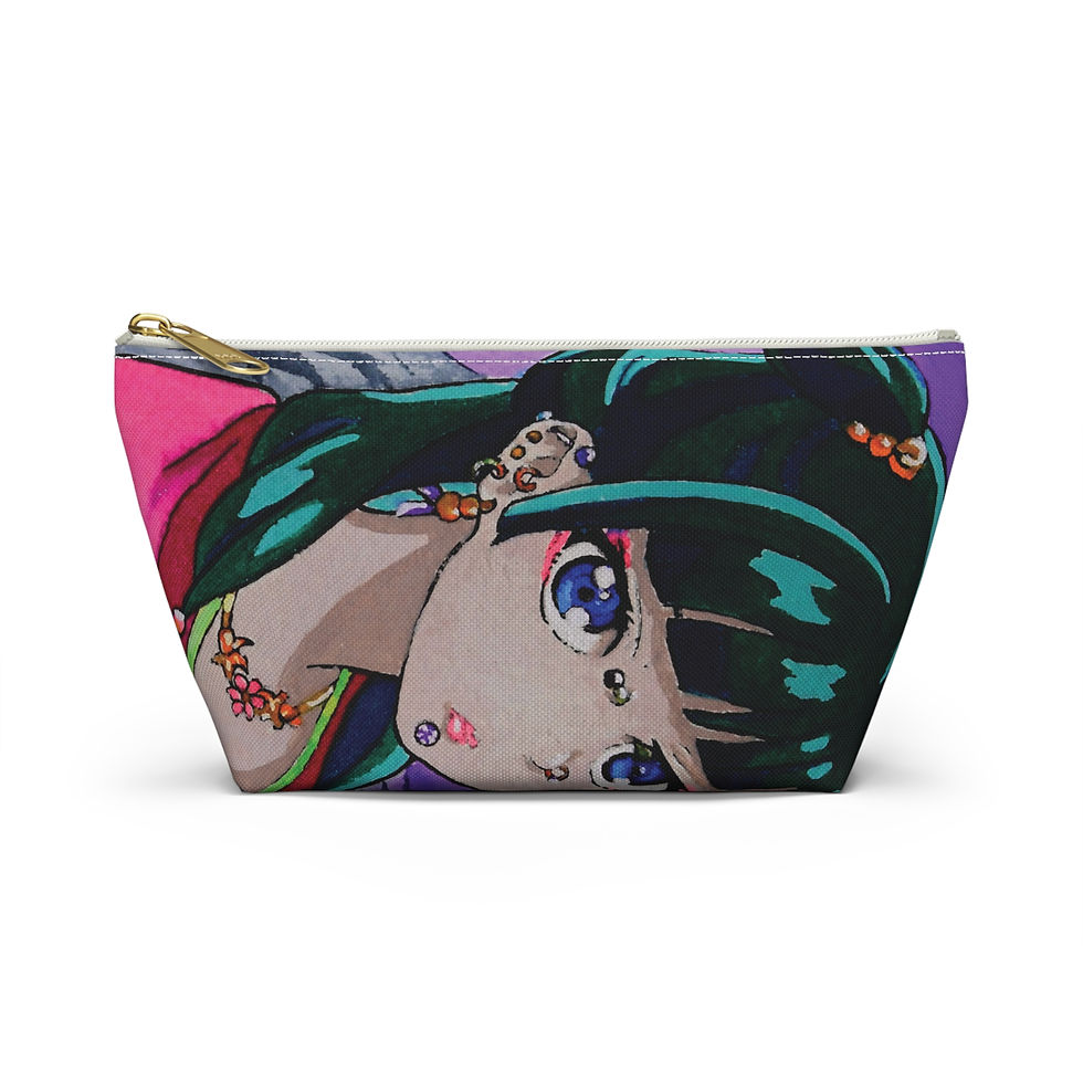 Thumbnail: Pierced Anime Girl Tattoo Art Accessory Pouch