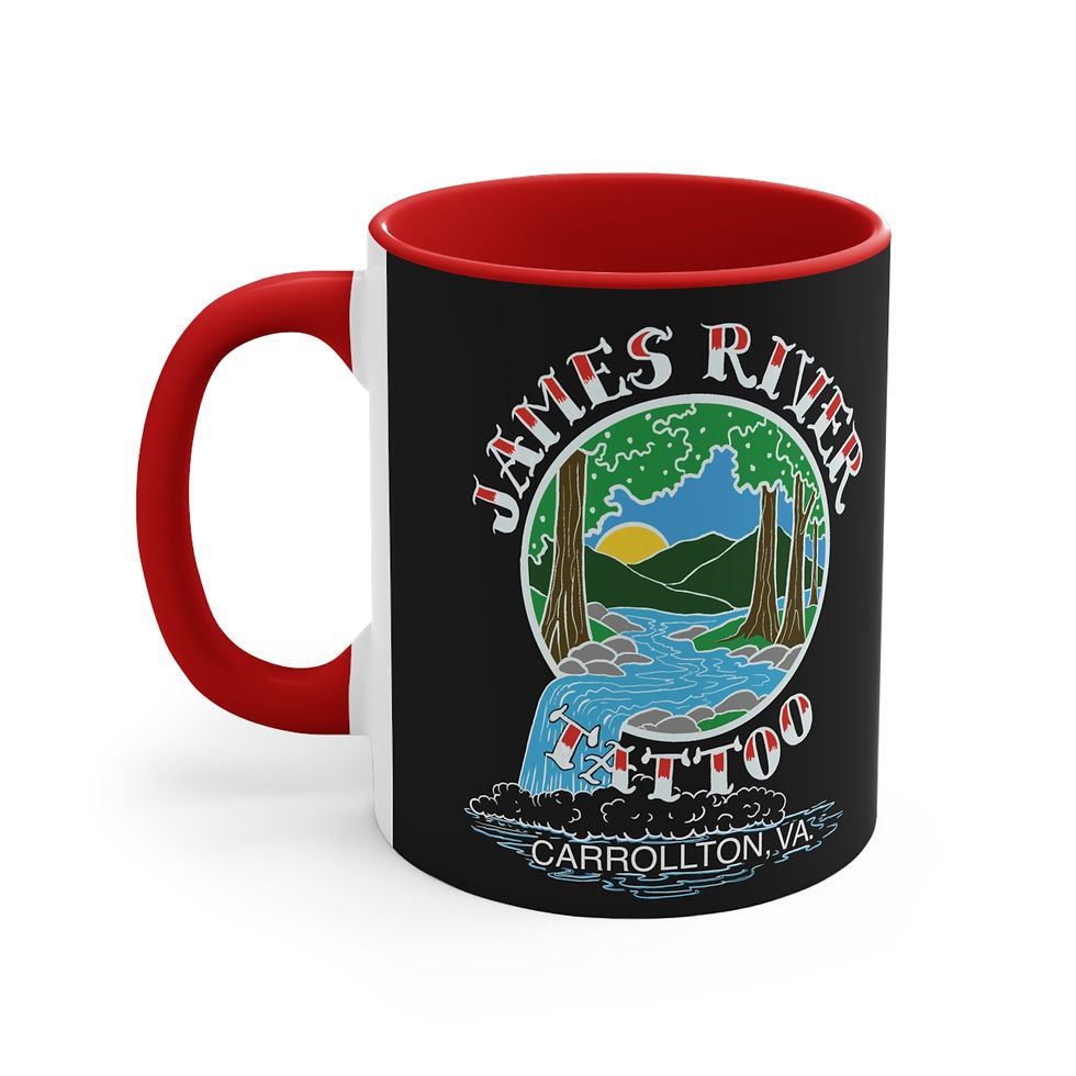 Thumbnail: James River Tattoo Waterfall Logo Ceramic Mug