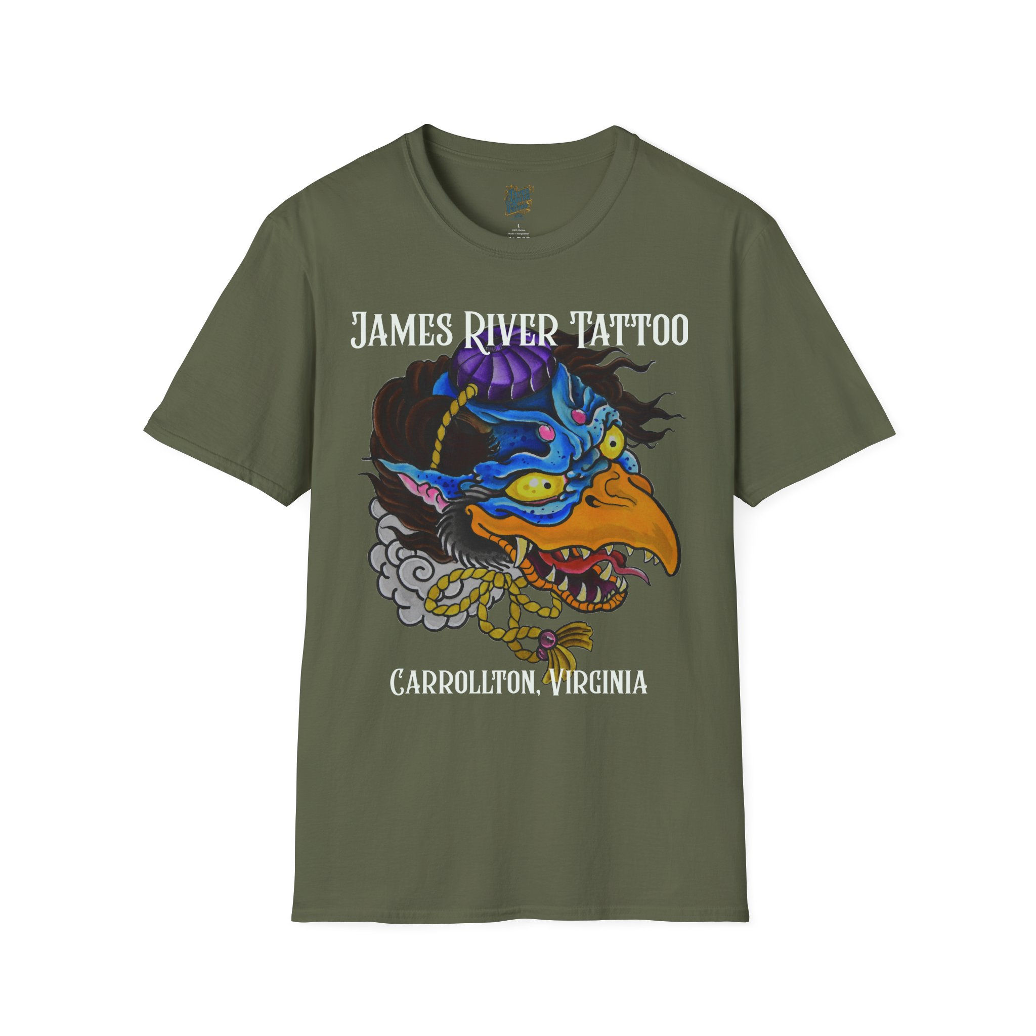 Japanese Tengu Demon Crow Tattoo Art Unisex T-Shirt