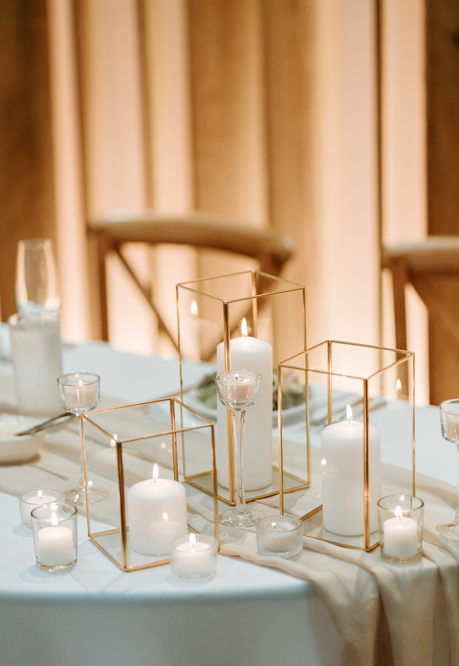 Thumbnail: Geometric Hurricane Candle Holders Gold