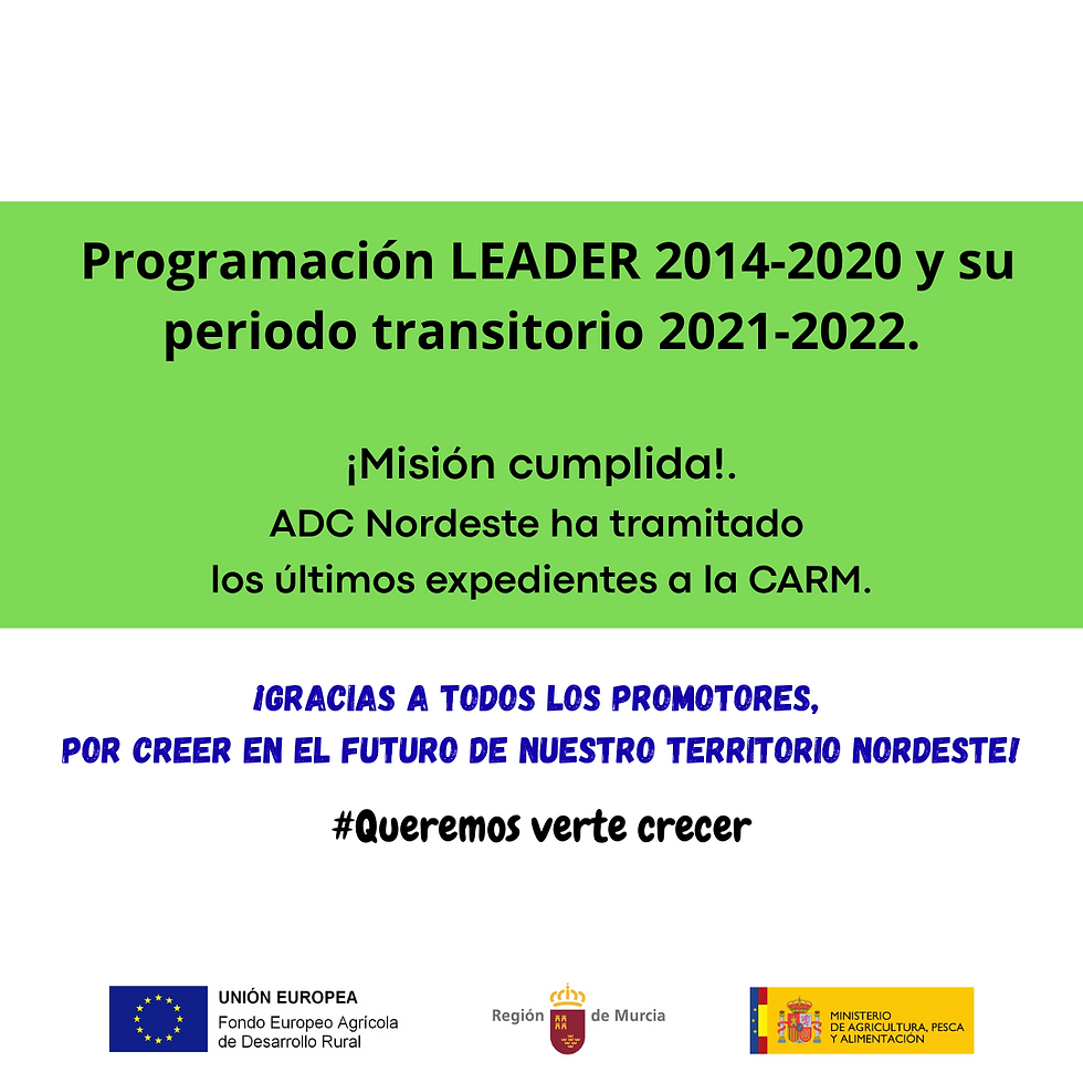 Presentados la totalidad de los expedientes de pago del programa LEADER.