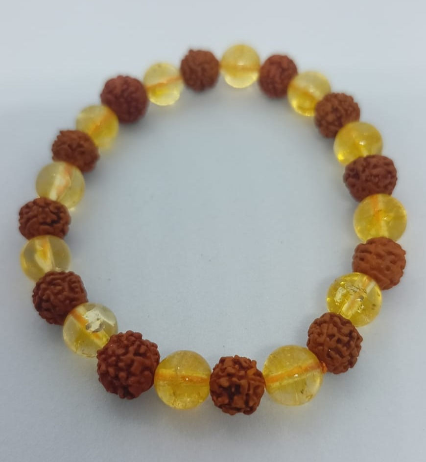 Thumbnail: Rudraksha citrine bracelet