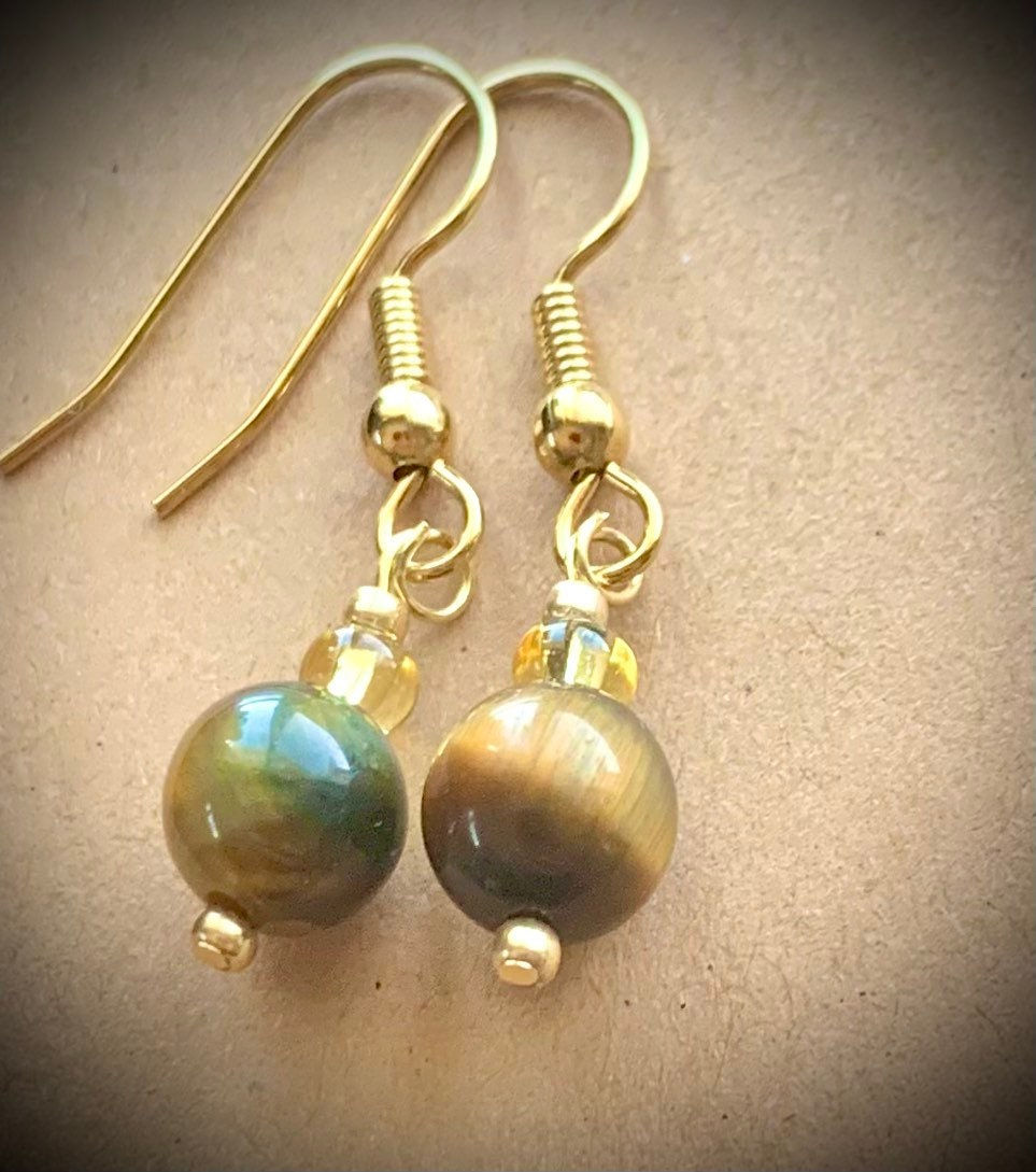 Thumbnail: Tiger’s eye earrings