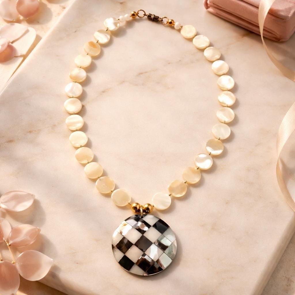Mother of Pearl necklace and pendant