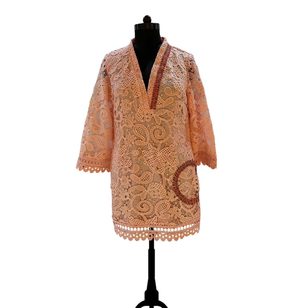 Peach lace top