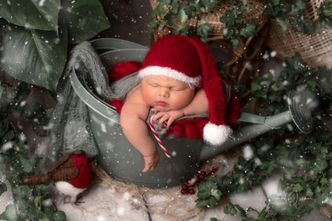 Cotswolds Christmas Newborn Photoshoot