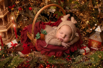 Cotswolds Christmas Newborn Photoshoot