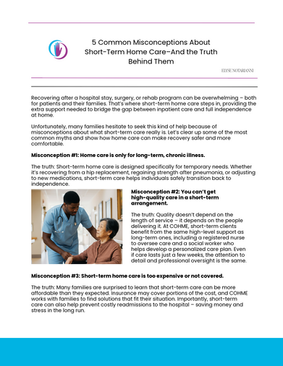 5 Common Misconceptions About Short-Term Home Care–And the Truth Behind Them