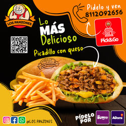 los panzones picadillo con queso