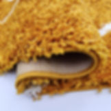 Thumbnail: Mustard Fluffy Shaggy Rug Diamond Geometric