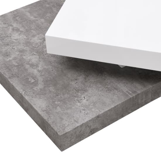 Thumbnail: Hugues Rotating Gloss And Concrete Effect Coffee Table