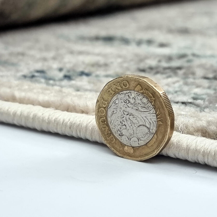 Thumbnail: Grey Cream Blue Distressed Vintage Oriental Rug Carpet