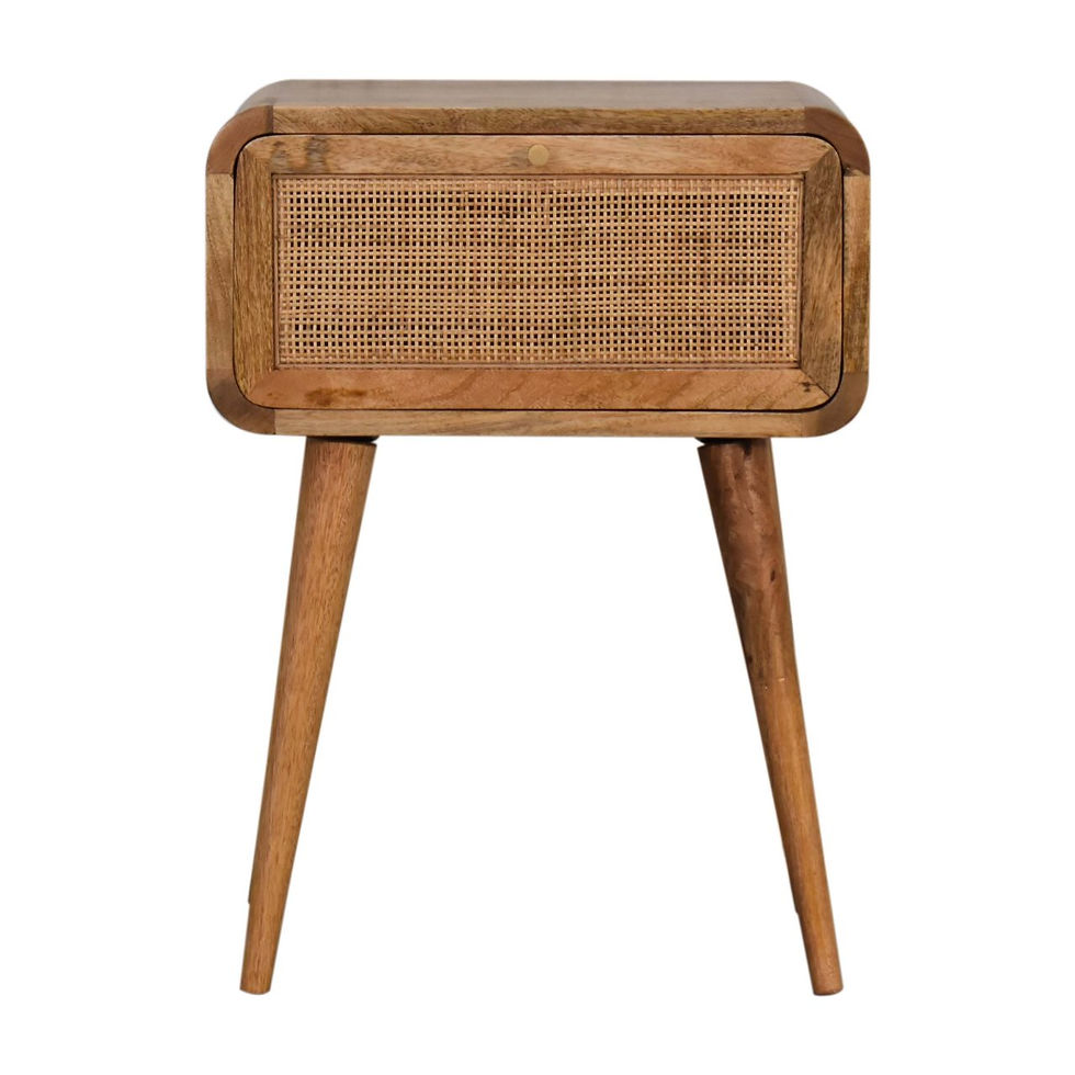 Mini Woven Bedside Table